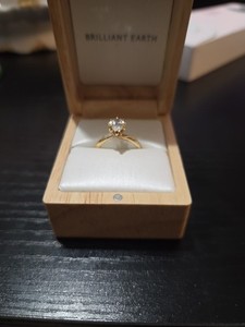 Diamond Lab Engagement Ring 18k Yellow Gold