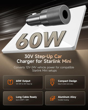 Starlink Mini Car Power Adapter, 12V-24V to 30V DC Step up Converter, 60W Sta...