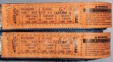 Pair Lift-All 2" 6' Rigging Crane Straps Tuff-Edge EE2-802T Polyester Web Slings