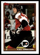 1991-92 Topps #211 Kjell Samuelsson Philadelphia Flyers Hockey Card