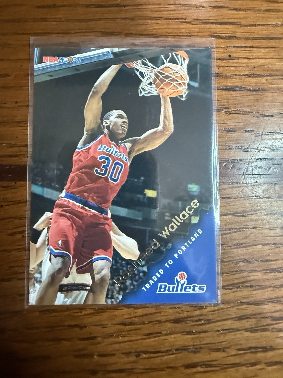 1996-97 NBA Hoops #173 Rasheed Wallace Basketball Card Washington Bullets