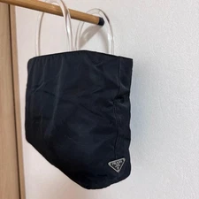 Prada Vintage Nylon Tote with Clear Handles #PG09BW