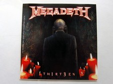     Megadeth Th1rt3en Sticker 2014 C D 4x4  Vic, Candles  Cryptic Numbers   