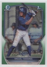 2023 Bowman Chrome Prospects Green Refractor 4/99 Miguel Tamares #BCP-179 16tx
