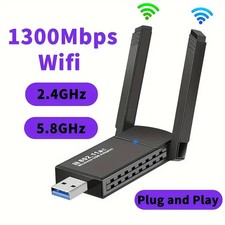 Mini Wireless Adapter Network Adapter For Desktop PC Wireless USB 1300Mbps WiFi