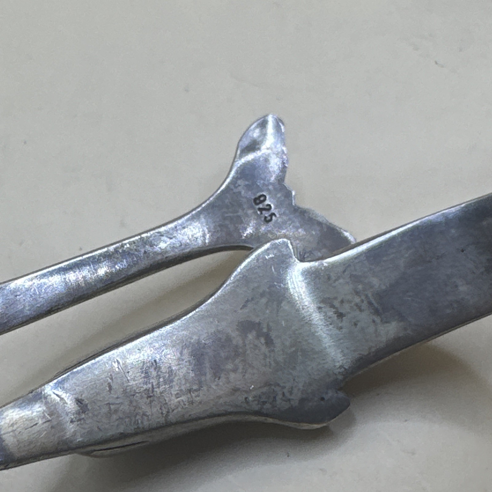 Dolphin Design Solid Sterling Silver Bypass Bangl… - image 7