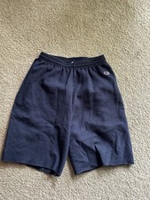 Champion Sweat Shorts Mens M Medium, color navy blue , Drawstring with Pockets