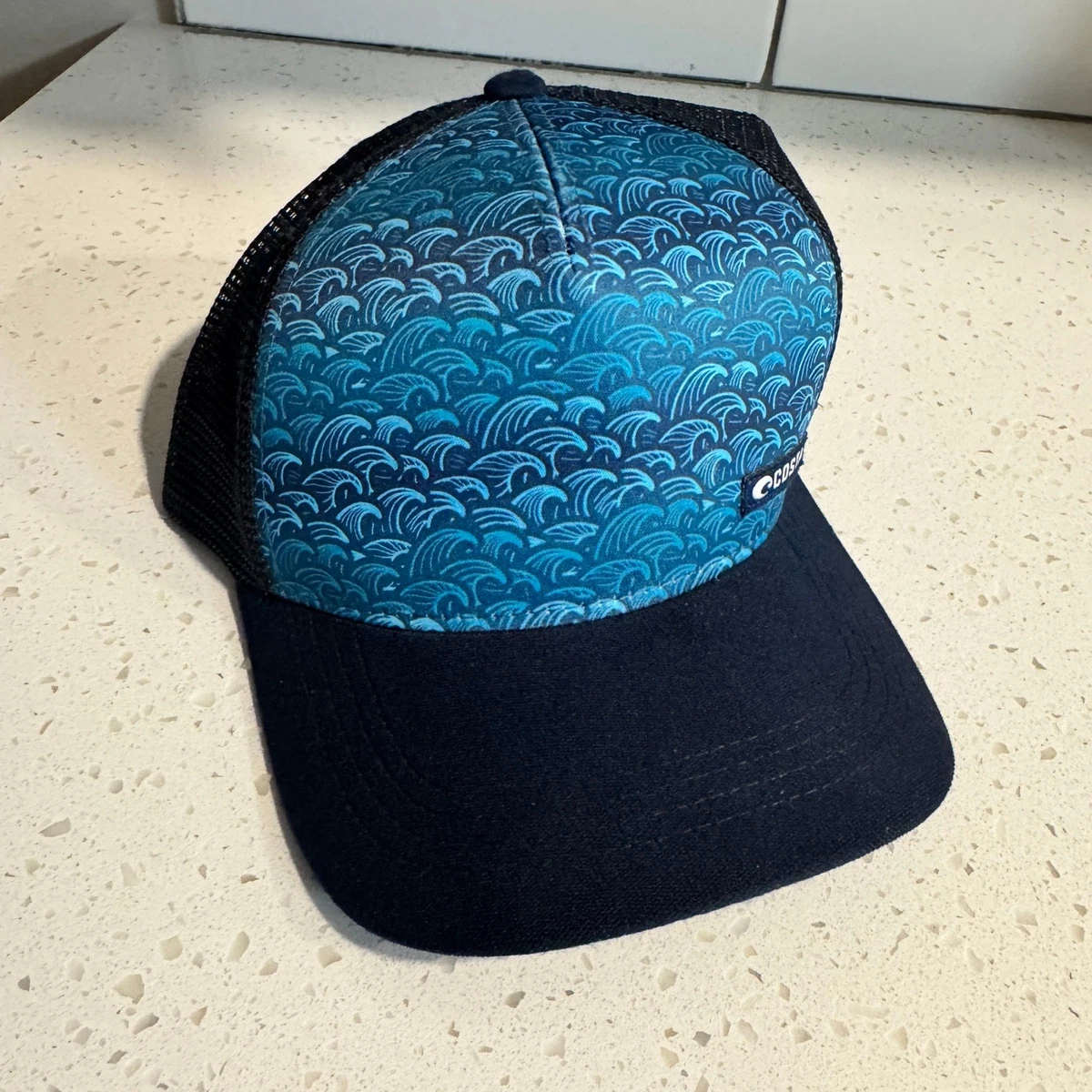 Download Costa Del Mar Neon Trucker Black Twill Hat In Black/neon