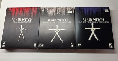 3 Blair Witch Volume 1 2 & 3 Sealed RUSTIN , KEDWARD , COFFIN Big Box PC  GAMES
