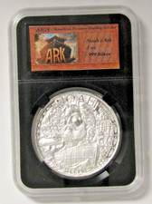 1oz .999 Fine Silver Noah The Water Prevailed, Two By Two Out of The Ark Round 75.00 per troy oz