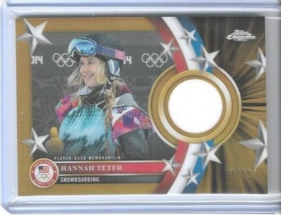 2026 TOPPS OLYMPIC CHROME ~ HANNA TEETER RELIC PATCH CARD /50 ~ SNOWBOARDING