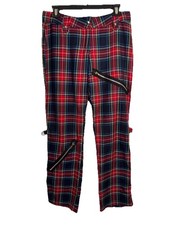 Lip Service Vintage Plaid Pants Womens 7 Lumberjack Zipper If 6 Were 9 Punk Goth