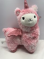 FAO Schwarz Glow Brights Toy Plush LED Sound Pink Llamacorn Stuffed Animal New