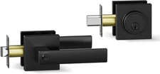 Deadbolt Lock and Door Knob Set Exterior Entry Locksets for Front Handle