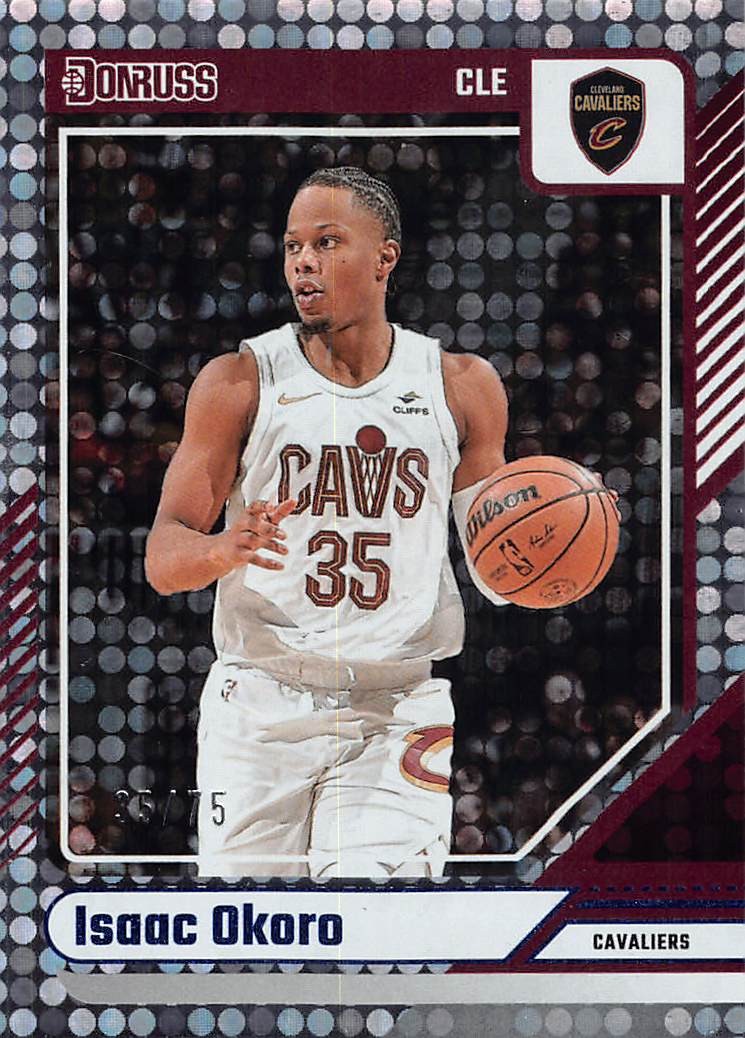 2024-25 Donruss #157 Isaac Okoro Blue Disco #/75