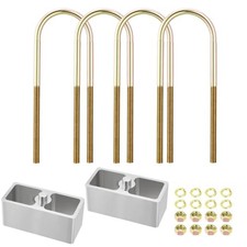 Universal Leaf Spring Lowering Block Kit, 2-1/2" Wide, 5" Long, Zinc 2 Inch