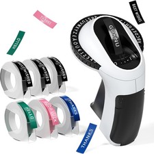 Phomemo Omega Embossing Label Maker with 6PK Label Tape 9mm Dymo Junior Embosser