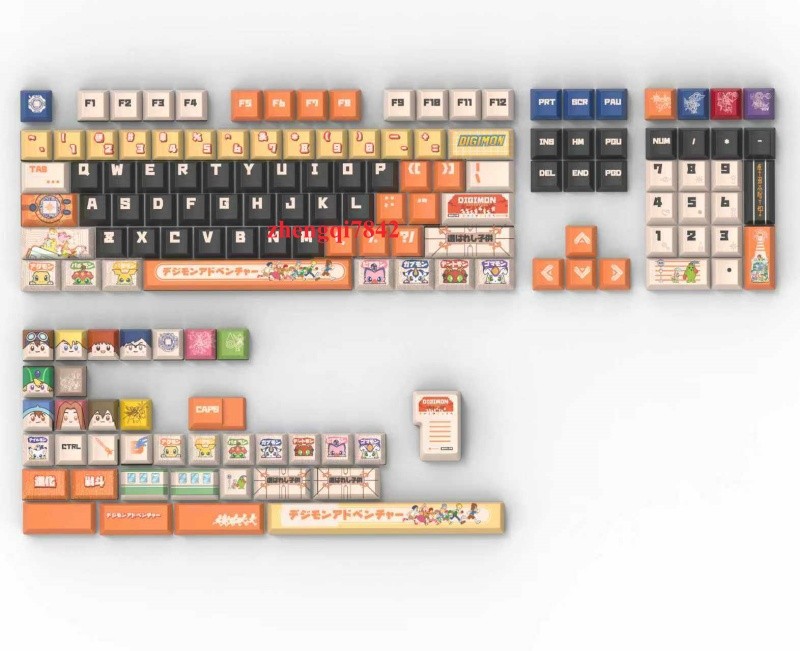 Digimon Adventure Chosen Child Anime Keycaps For Mechanical Keyboard Accessories