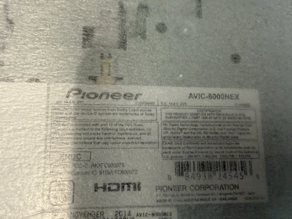 Pioneer AVIC-8000NEX Touchscreen Car Stereo Apple Carplay + Android Mirror - NEW - Image 3 of 4