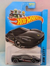 htf 2014 Hot Wheels FERRARI 458 ITALIA #35 ∞black;white rim pr5 ∞SPEED TEAM