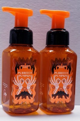 Bath & Body Works Purrfect Pumpkin Gentle And Clean Foaming Hand Soaps 2 Bottles