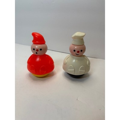 Vintage 1970's Fisher Price Roly Poly Chef Set of 2