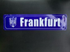 Blechschild 26,5x6,5cm FRANKFURT  Wappen Adler