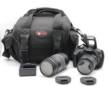 Canon EOS Rebel T5 DSLR Camera with 18-55mm, 75-300mm lens with extras