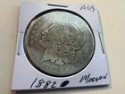 1882 US Morgan Silver Dollar Coin, Circulated, Original, See Photos