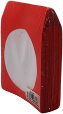BestDuplicator Red Cd/DVD Paper Media Sleeves Envelopes with 100 Sleeves,