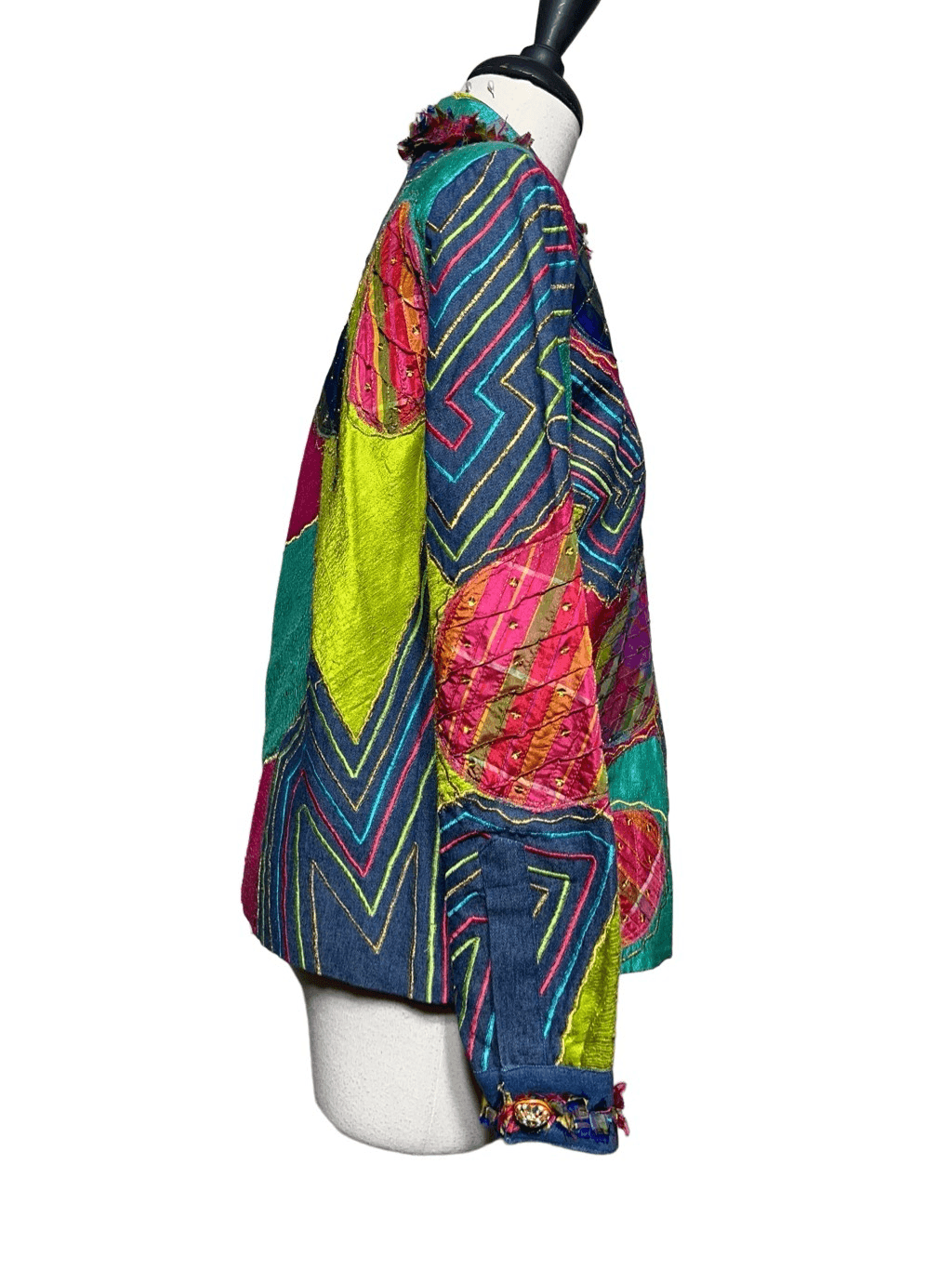 Anage Vintage Colorful Paisley Applique Embellished Jacket XS | eBay