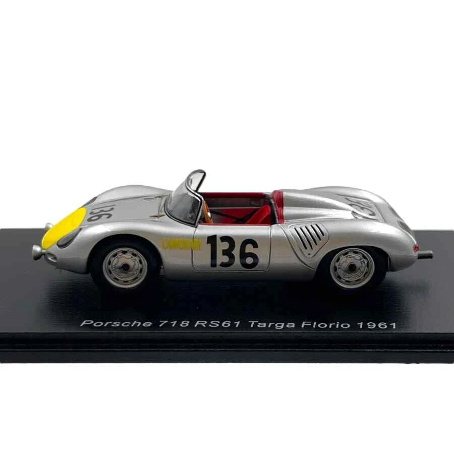 Modellino Auto Spark 1/43 Porsche 718 RS61 Targa Florio 1961 #136 Moss, Hill - Immagine 3 di 4