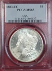 1883-CC MORGAN DOLLAR PCGS MS65