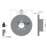 Textar 2X Bremsscheibe Vorne Ø284 Mm AußEnbelüFtet FüR BMW 1Er F20 118I 116I
