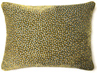 Anke DrechseL Cushion SAFARI Light Green Embroidered Silk Velvet Kissen Grün
