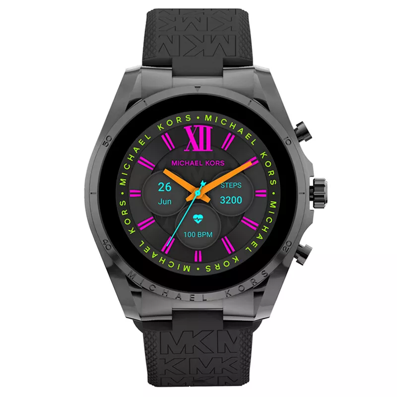 MICHAEL KORS BRADSHAW MKT5154 Silicone Black Smartwatch Men's GEN 6