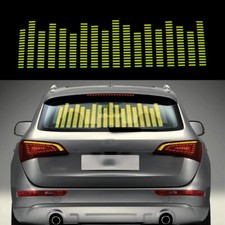 Yellow Car Music Rhythm Led Flash Light Sticker Sound Activated Equalizer Lamp