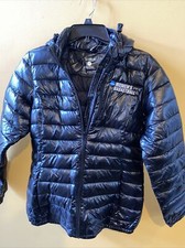 Clique Ncaa Womens Basketball Puffer Coat Small Black Nwot College Hooded Jacket