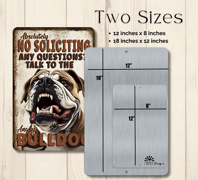 Targa In Metallo Retrò Con Bulldog Inglese E Frasetta Divertente | 20x30 Cm | Cartello Vintage Per Garage, Officina, Casa E Regali Umoristici