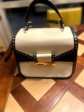 borsa moschino in pelle bianco e nera