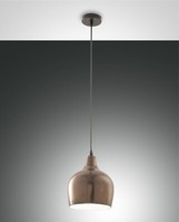 Fabas Luce Pendel Leuchte HäNge Lampe Glossy E27 3610-40-179 Bronze Metallic