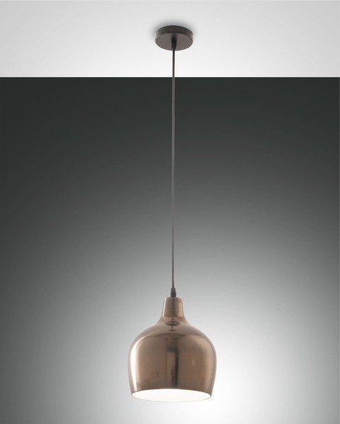 Fabas Luce Pendel Leuchte HäNge Lampe Glossy E27 3610-40-179 Bronze Metallic-image