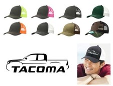 Toyota Tacoma Pickup Truck Color Outline Design Trucker Hat Cap