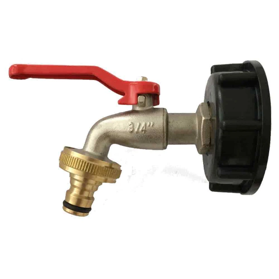 IBC Container Steckkupplung + 3/4" Wasserhahn + Adapter Anschluss Absperrhahn - Bild 2 von 3