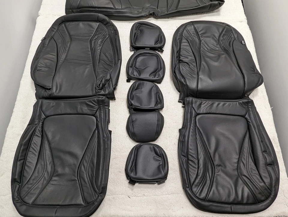 Fundas de asiento de cuero negro LQ107 para Ford Mustang Mach E Select 2021-2022 Foto 2 de 4