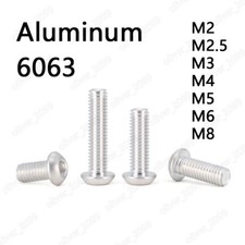 Aluminum Alloy 6063 Allen Bolts Hex Socket Button Head Screws M2 M3 M4 M5 M6 M8 Aluminum Alloy 6063 Allen Bolts Hex Socket Button Head Screws M2 M3 M4 M5 M6 M8