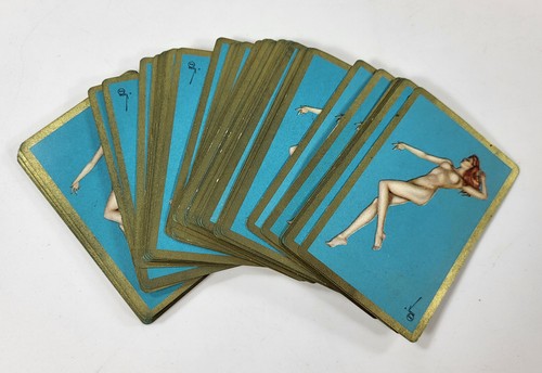 Vintage 1950s Alberto Vargas Playing Cards Nude Redhead Complete Deck 52+