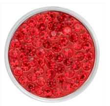 Snap Jewelry Crystal Rhinestone Red 18-20mm Fits Ginger 20mm Wide Flat Base 