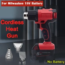 360W Heat Gun Hot Air Gun + 4 Nozzles High Power Tool For Milwaukee 18V Battery