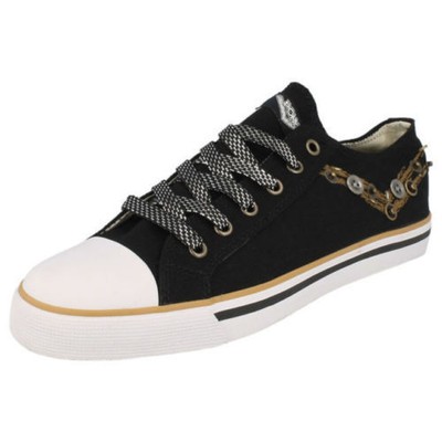 mens black and gold trainers